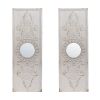 Wooden Wall Art Panels with Mirror Accents, White, Set of 2