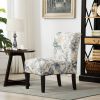 Print Fabric Armless Contemporary Accent Chair