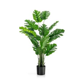 Artificial Monstera Deliciosa Plant, 5 Ft. Tall (quantity: 1)